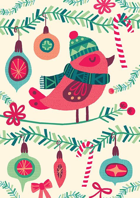 鳥のイラストがほんわか可愛い 冬やクリスマスにオススメの手作りクリスマスカード